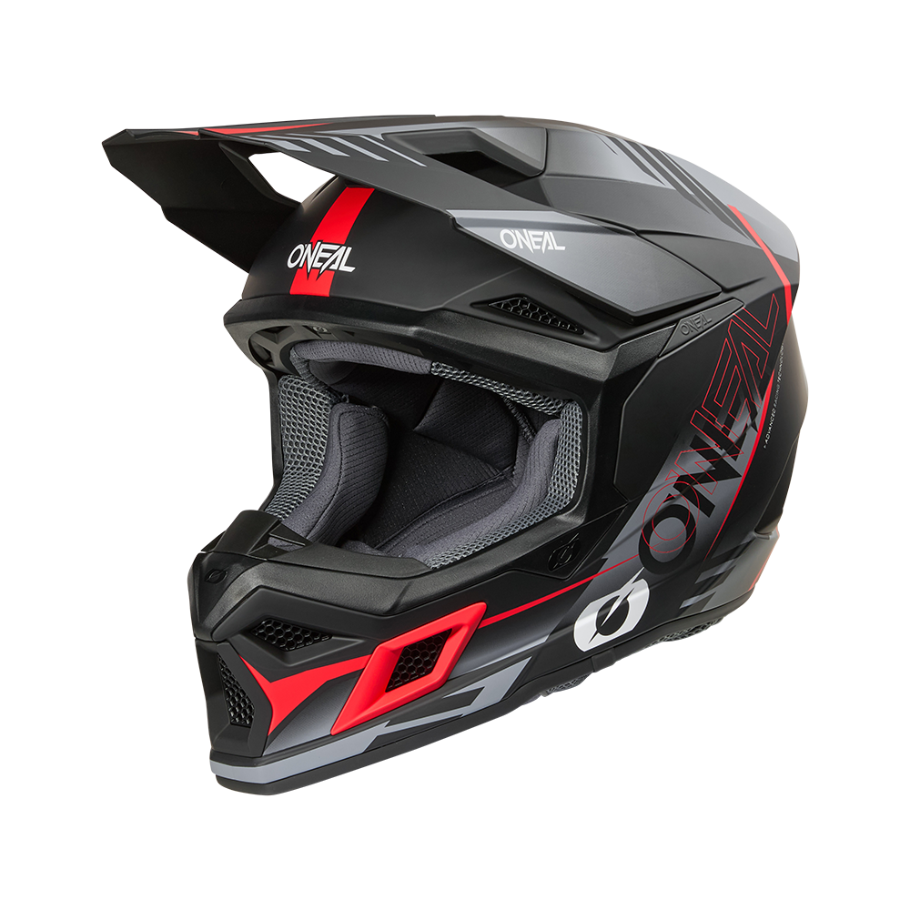 Мотокрос каска O'NEAL 3SERIES HAZE BLACK/GRAY/RED V.26
