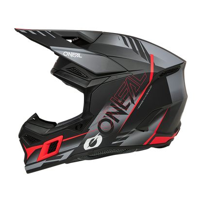 Мотокрос каска O'NEAL 3SERIES HAZE BLACK/GRAY/RED V.26