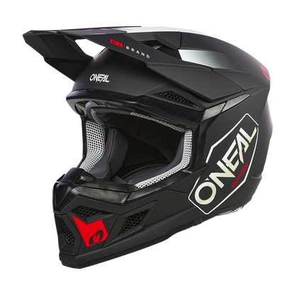 Мотокрос каска O'NEAL 3SERIES HEXX BLACK/WHITE/RED V.24