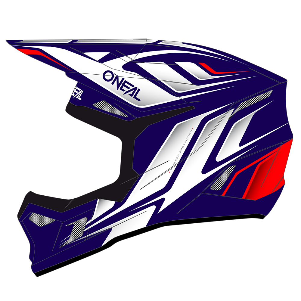 Мотокрос каска O'NEAL 3SERIES VERTICAL BLUE/WHITE/RED V.24