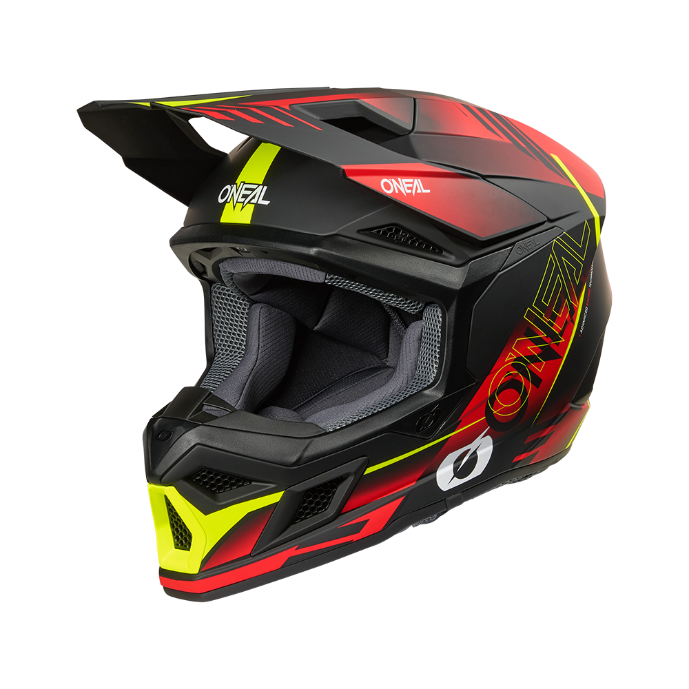 Мотокрос каска O'NEAL 3SERIES HAZE BLACK/RED/NEON YELLOW V.26