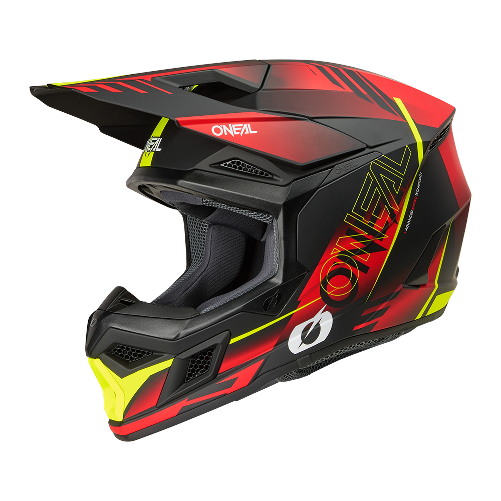 Мотокрос каска O'NEAL 3SERIES HAZE BLACK/RED/NEON YELLOW V.26