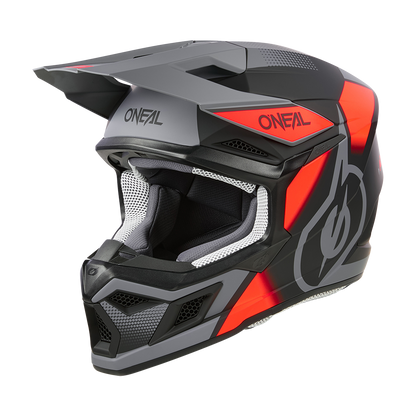 Мотокрос каска O'NEAL 3SERIES VISION BLACK/RED/GRAY V.24