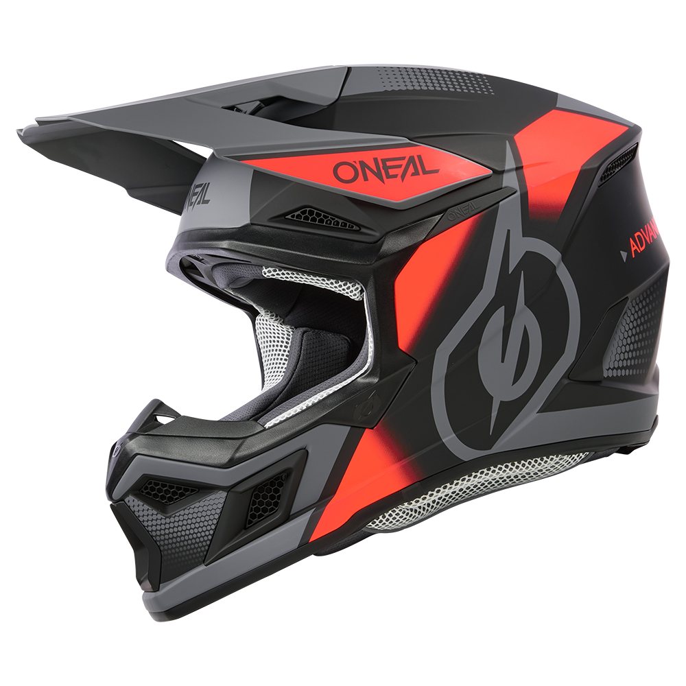 Мотокрос каска O'NEAL 3SERIES VISION BLACK/RED/GRAY V.24