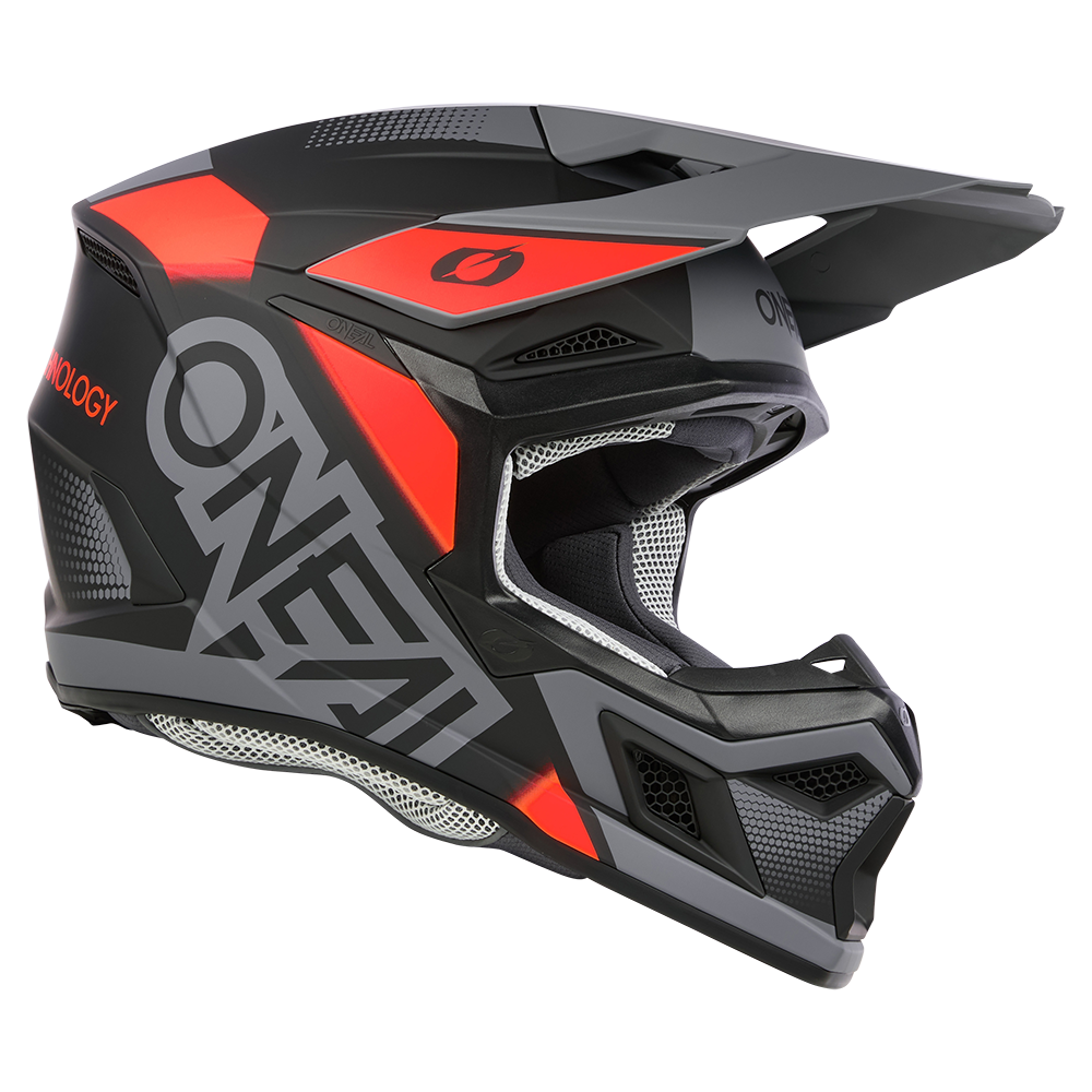 Мотокрос каска O'NEAL 3SERIES VISION BLACK/RED/GRAY V.24