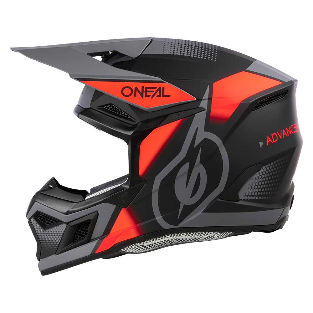 Мотокрос каска O'NEAL 3SERIES VISION BLACK/RED/GRAY V.24