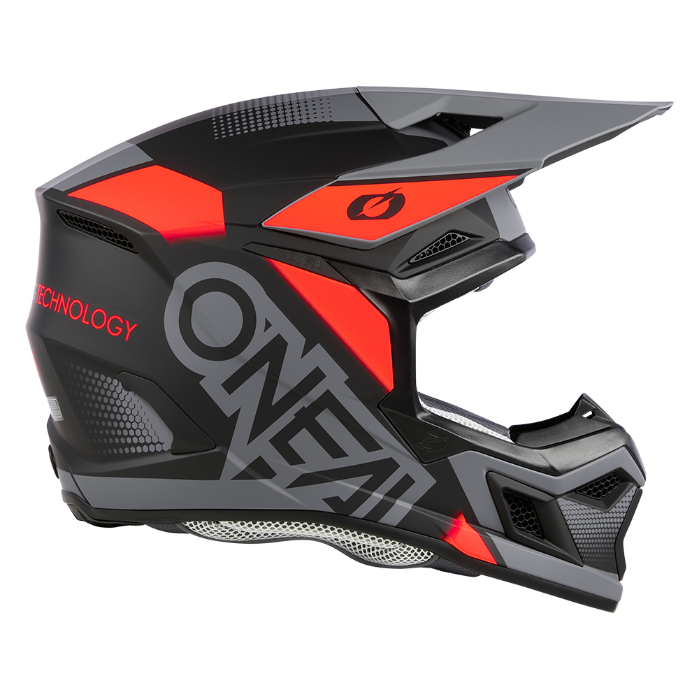 Мотокрос каска O'NEAL 3SERIES VISION BLACK/RED/GRAY V.24