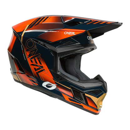Мотокрос каска O'NEAL 3SERIES HAZE BLUE/ORANGE/GOLD V.26