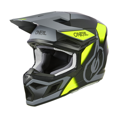 Мотокрос каска O'NEAL 3SERIES VISION BLACK/NEON YELLOW/GRAY V.24