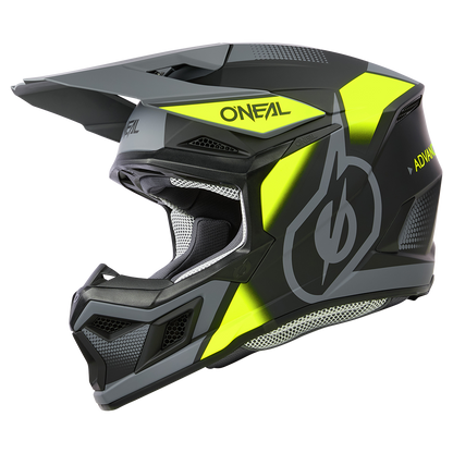 Мотокрос каска O'NEAL 3SERIES VISION BLACK/NEON YELLOW/GRAY V.24