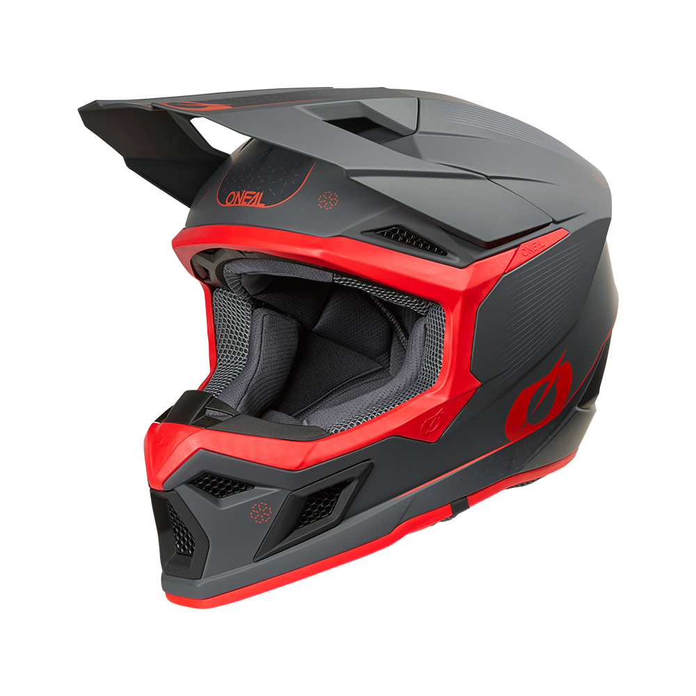 Мотокрос каска O'NEAL 3SERIES E-STROKE GRAY/RED V.26