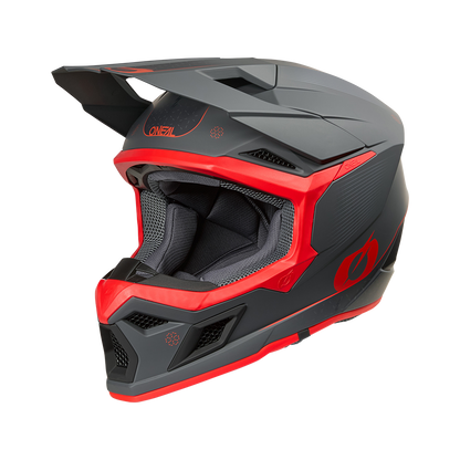 Мотокрос каска O'NEAL 3SERIES E-STROKE GRAY/RED V.26