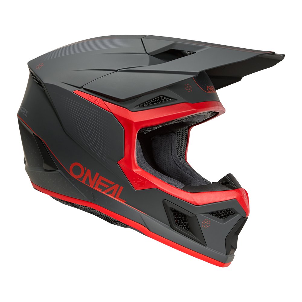 Мотокрос каска O'NEAL 3SERIES E-STROKE GRAY/RED V.26