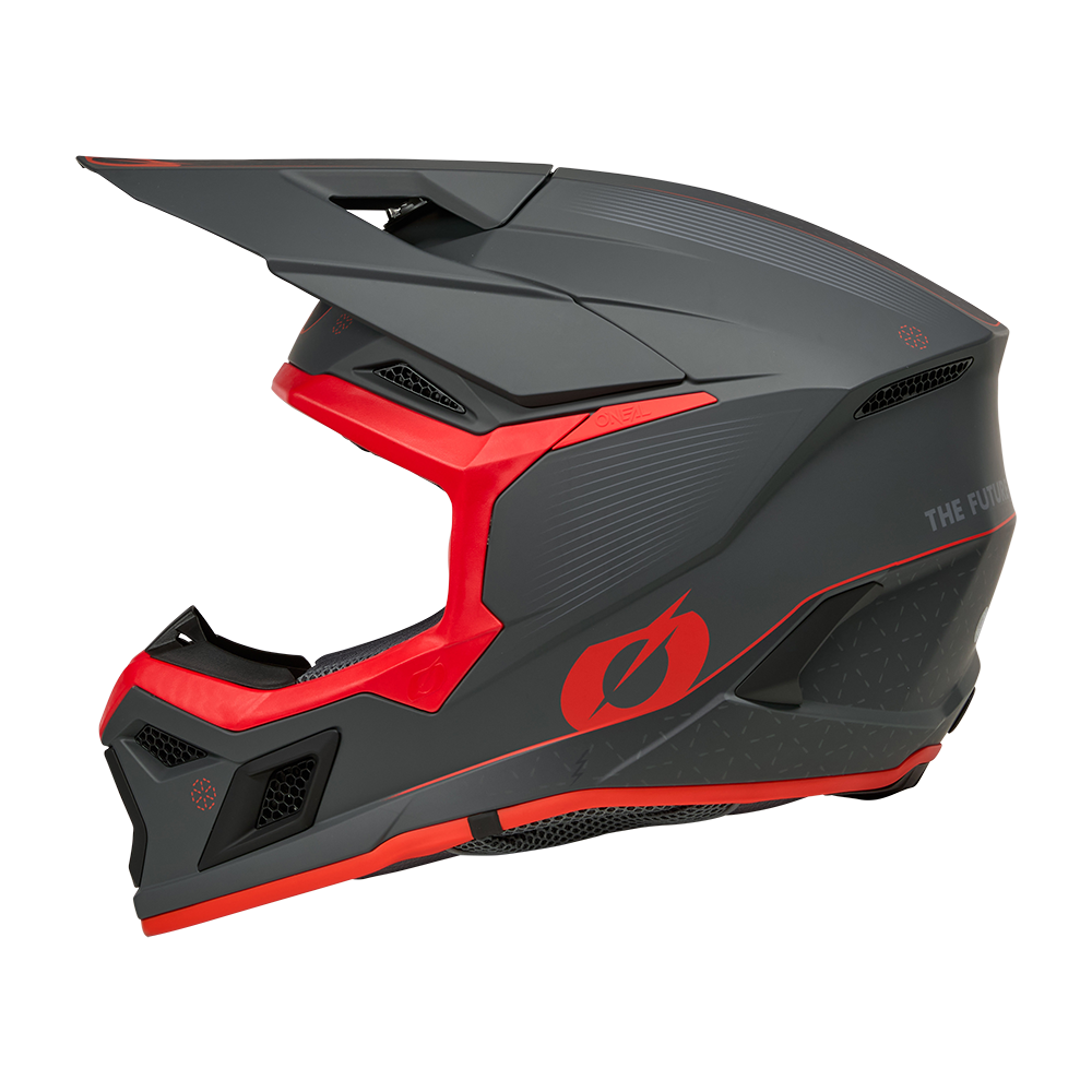 Мотокрос каска O'NEAL 3SERIES E-STROKE GRAY/RED V.26