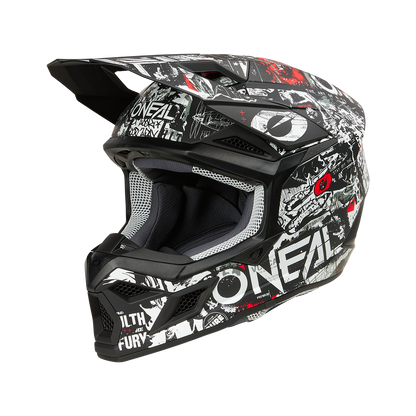 Мотокрос каска O'NEAL 3SERIES ATTACK BLACK/WHITE V.25