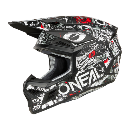 Мотокрос каска O'NEAL 3SERIES ATTACK BLACK/WHITE V.25