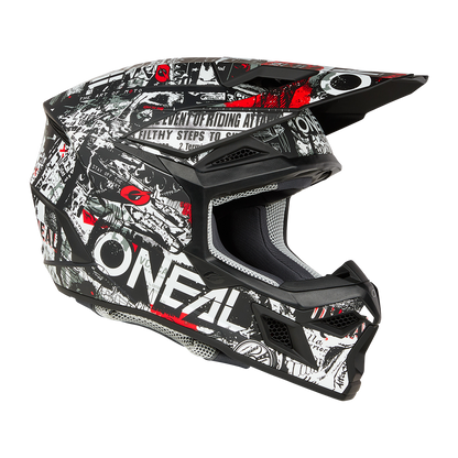 Мотокрос каска O'NEAL 3SERIES ATTACK BLACK/WHITE V.25
