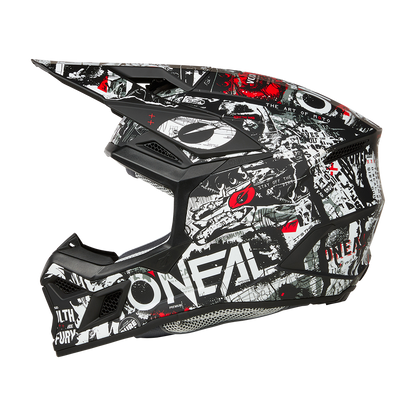 Мотокрос каска O'NEAL 3SERIES ATTACK BLACK/WHITE V.25