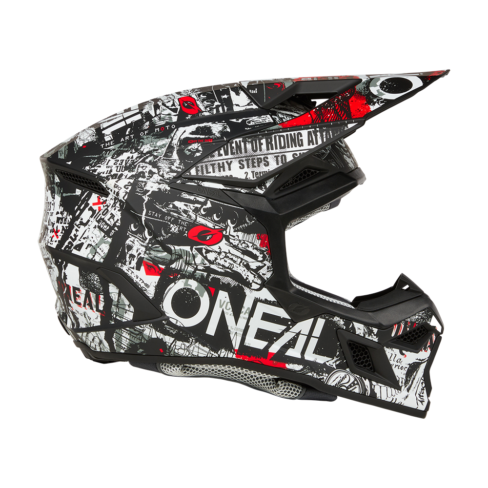 Мотокрос каска O'NEAL 3SERIES ATTACK BLACK/WHITE V.25