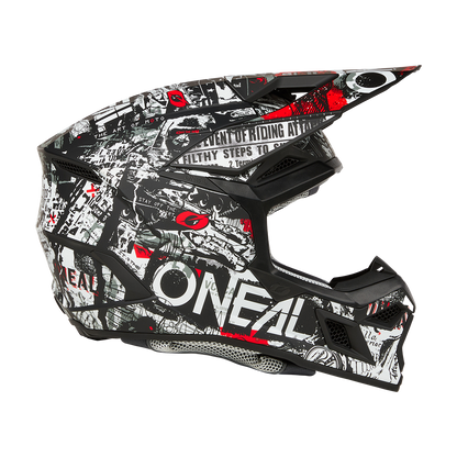 Мотокрос каска O'NEAL 3SERIES ATTACK BLACK/WHITE V.25