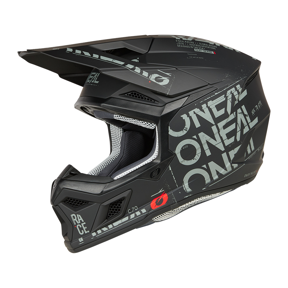 Мотокрос каска O'NEAL 3SERIES STATIC BLACK/GRAY V.25