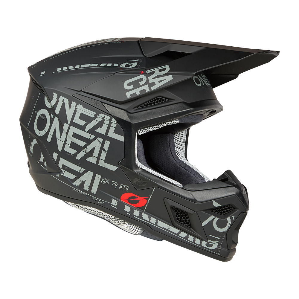 Мотокрос каска O'NEAL 3SERIES STATIC BLACK/GRAY V.25