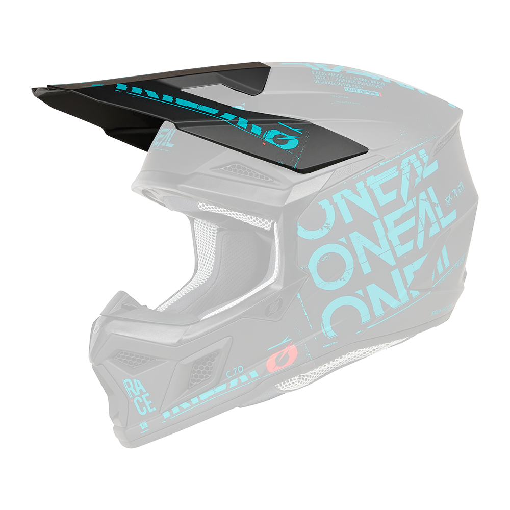 Козирка за каска O'NEAL 3SRS STATIC BLACK/TEAL