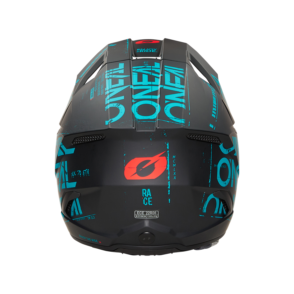 Мотокрос каска O'NEAL 3SERIES STATIC BLACK/TEAL V.25