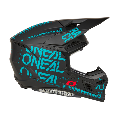 Мотокрос каска O'NEAL 3SERIES STATIC BLACK/TEAL V.25