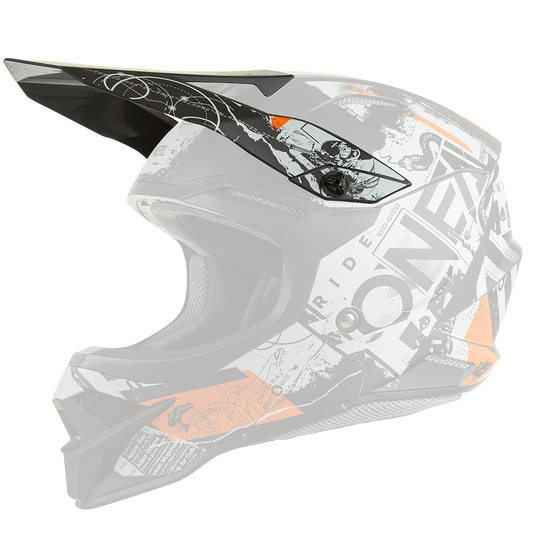 Козирка за мотокрос каска O'NEAL SCARZ BLACK/GRAY/ORANGE