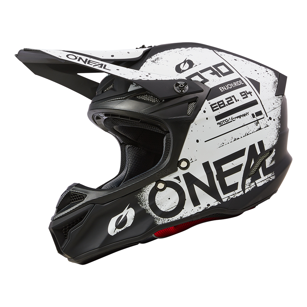 Мотокрос каска O'NEAL 5SERIES SCARZ BLACK/WHITE V.24