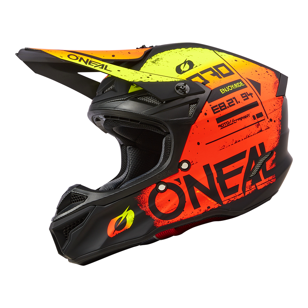 Мотокрос каска O'NEAL 5SERIES SCARZ BLACK/RED/YELLOW V.24