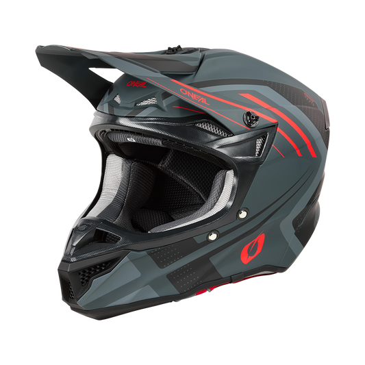 Мотокрос каска 5SERIES POLYACRYLITE SPIKE GRAY/RED V.25