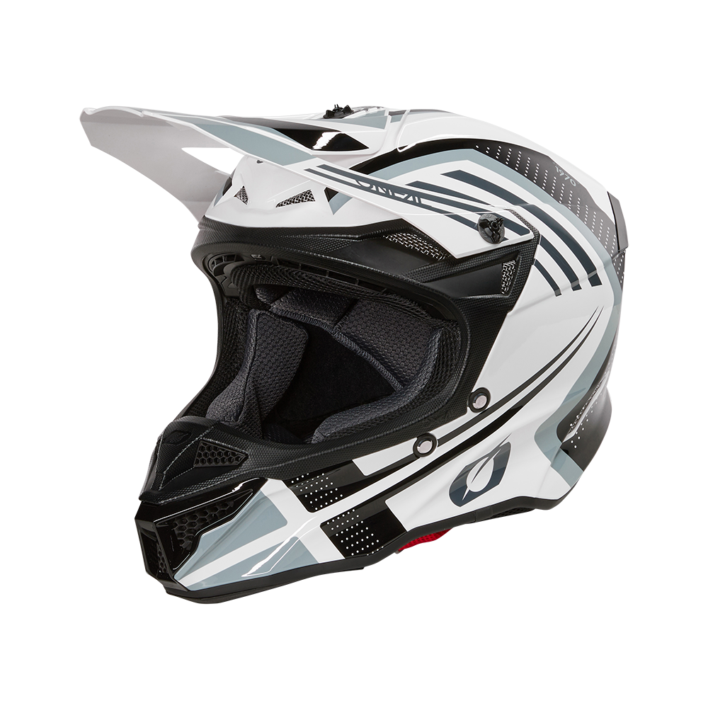 Мотокрос каска 5SERIES POLYACRYLITE SPIKE WHITE/BLACK V.25