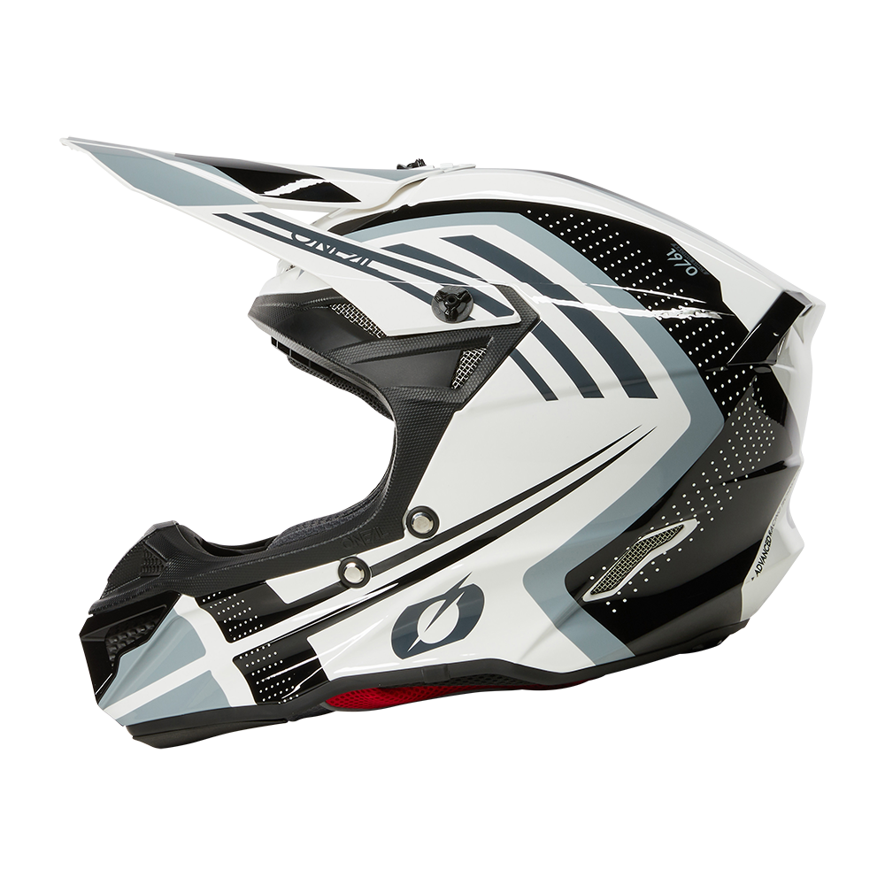 Мотокрос каска 5SERIES POLYACRYLITE SPIKE WHITE/BLACK V.25