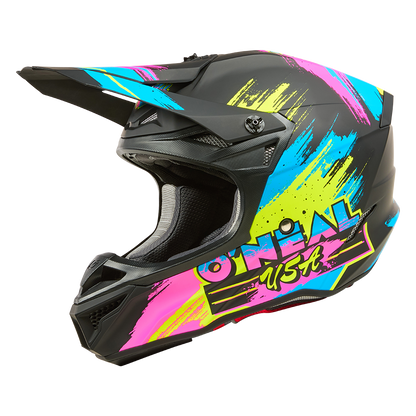 Мотокрос каска 5SERIES POLYACRYLITE RESEDA BLACK/NEON V.26