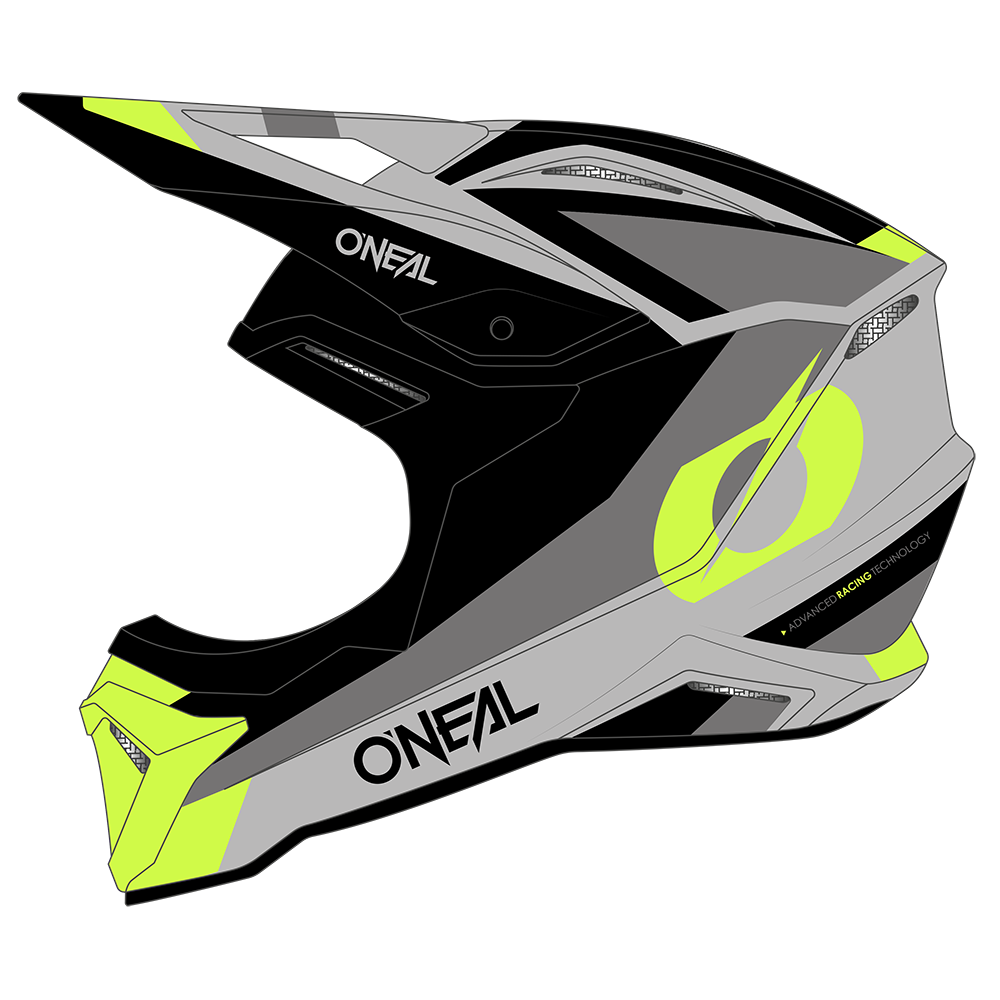 Каска O'NEAL 1SERIES STREAM BLACK/NEON YELLOW V.24