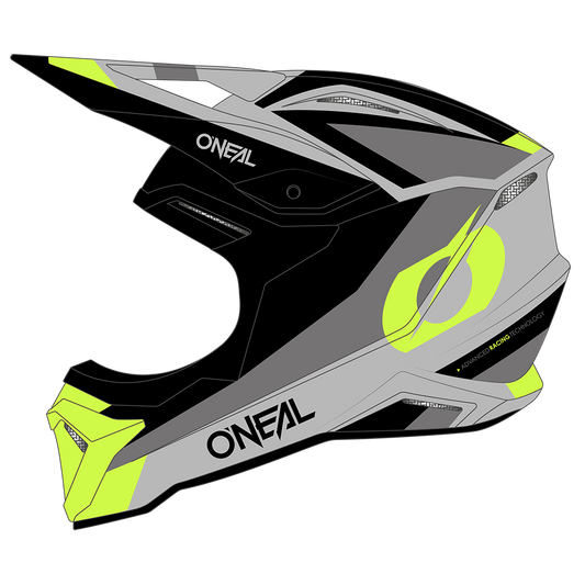 Каска O'NEAL 1SERIES STREAM BLACK/NEON YELLOW V.24