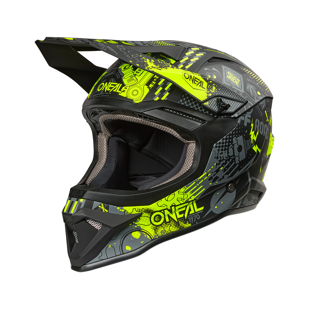 Каска O'NEAL 1SERIES VIBRANT BLACK/NEON YELLOW V.26