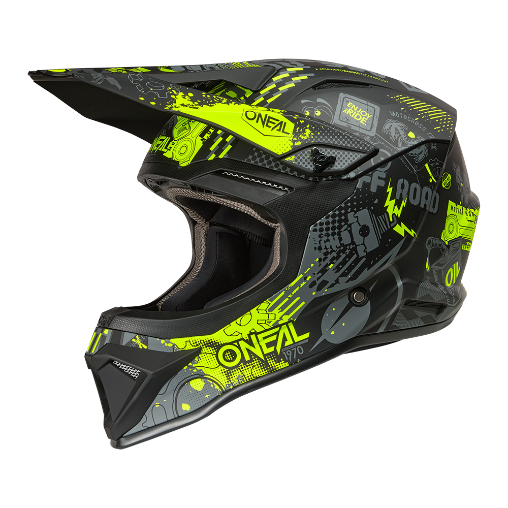 Каска O'NEAL 1SERIES VIBRANT BLACK/NEON YELLOW V.26