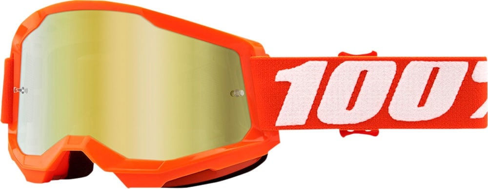 Мотокрос очила 100% STRATA2 ORANGE-MIRROR GOLD