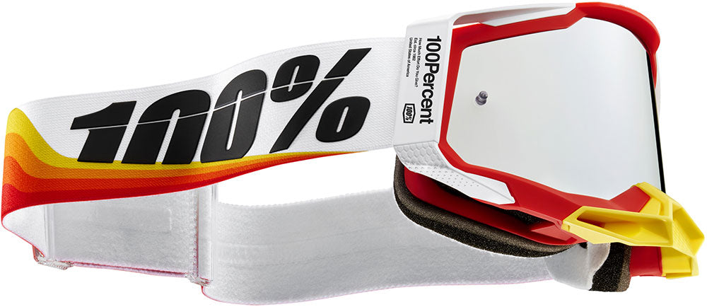 Мотокрос очила 100% RACECRAFT2 ARSHAM RED - MIRROR SILVER