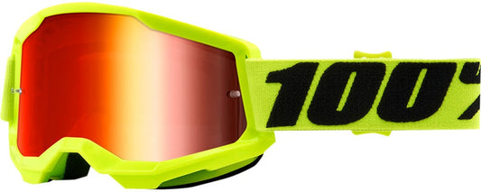 Детски мотокрос очила 100% STRATA2 YELLOW-MIRROR RED