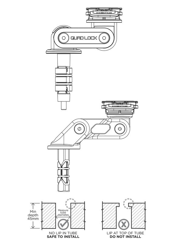 Система за монтаж QUAD LOCK Fork Stem Mount Pro