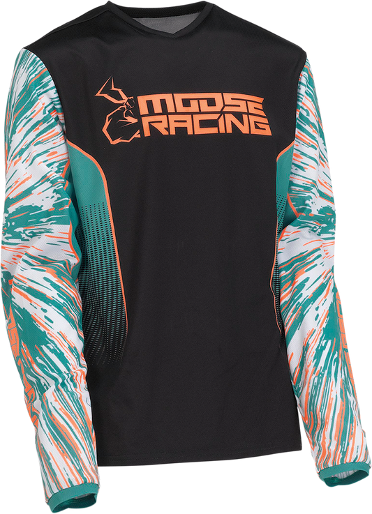 Детска блуза MOOSE RACING AGROID TEAL/ORANGE/BLACK