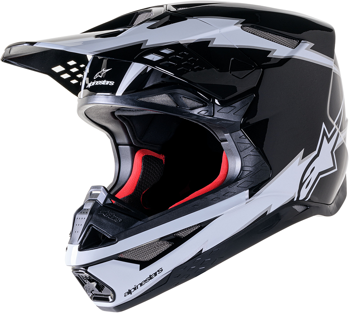 Мотокрос каска ALPINESTARS SM10 AMP BLK/WT