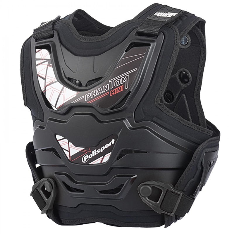 Детски гръден протектор POLISPORT Phantom Mini Black