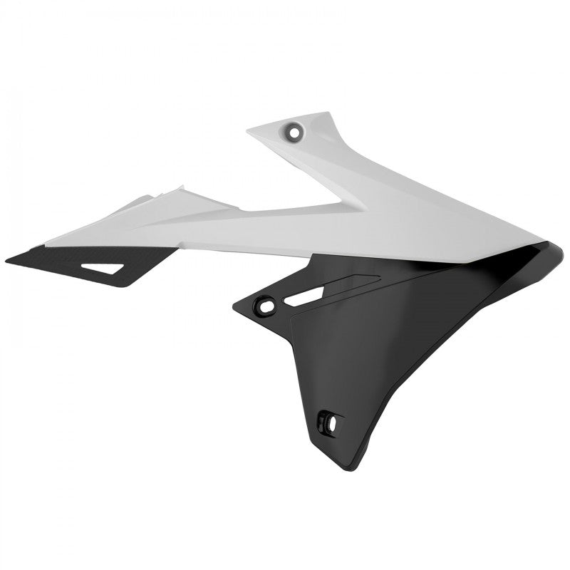 Пластмасови капаци за радиатор Polisport Suzuki RMZ450 - 2018-21 White/Black