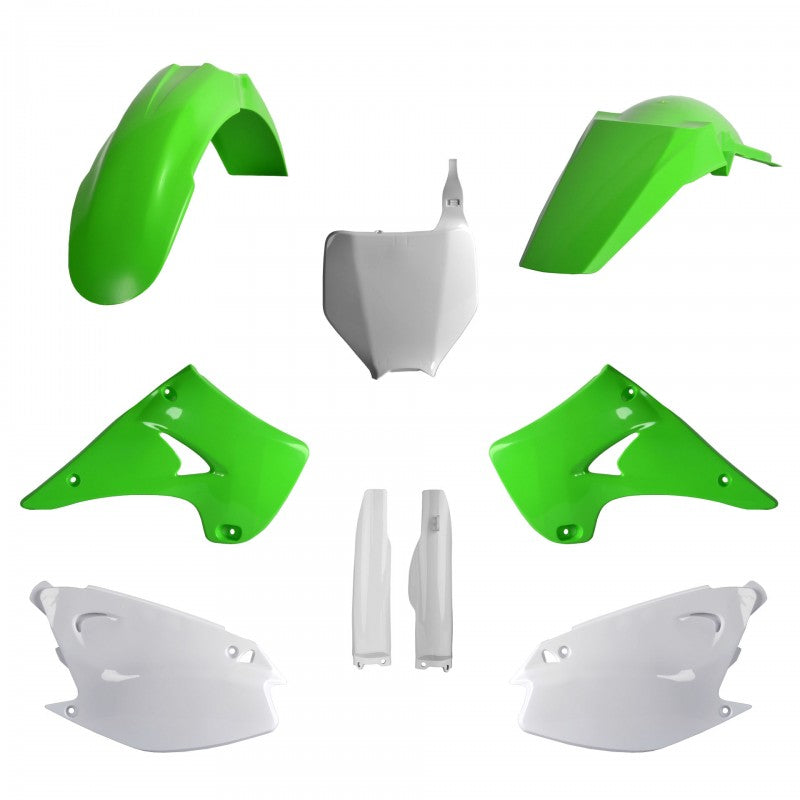 Комплект пластмаси POLISPORT Full Plastic Kit Kawasaki KX 125/250 (2004-08) ОЕМ