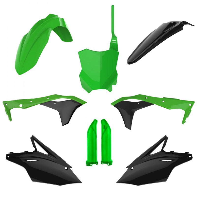 Комплект пластмаси POLISPORT Full Plastic Kit Kawasaki KX 250F (2017-20) Green05/Black